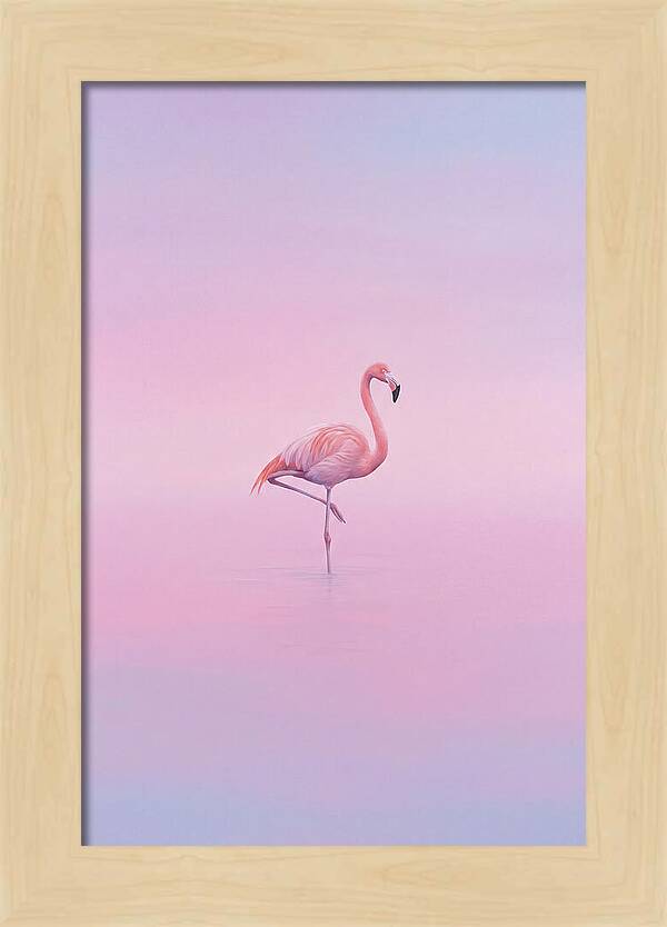Flamingo In Serene Waters