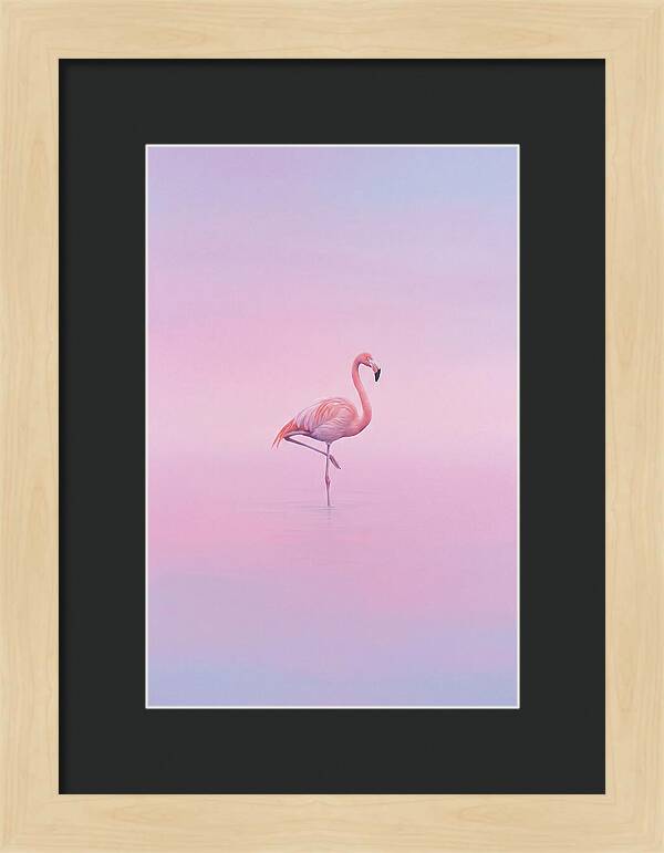 Flamingo In Serene Waters