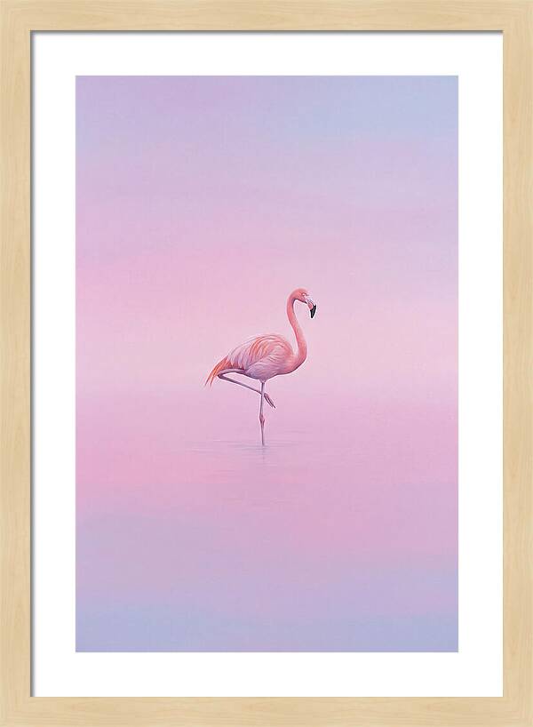 Flamingo In Serene Waters