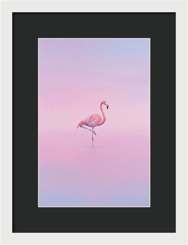 Flamingo In Serene Waters