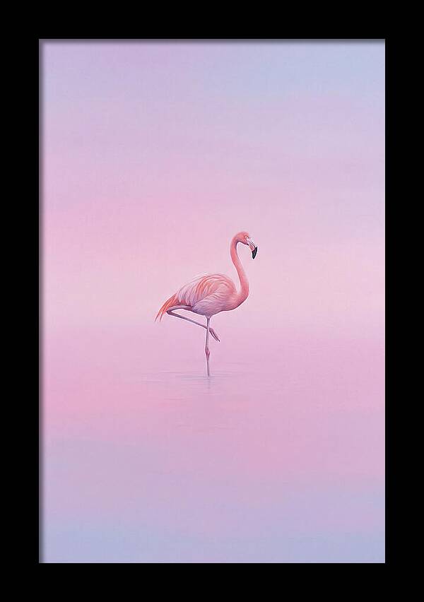 Flamingo In Serene Waters