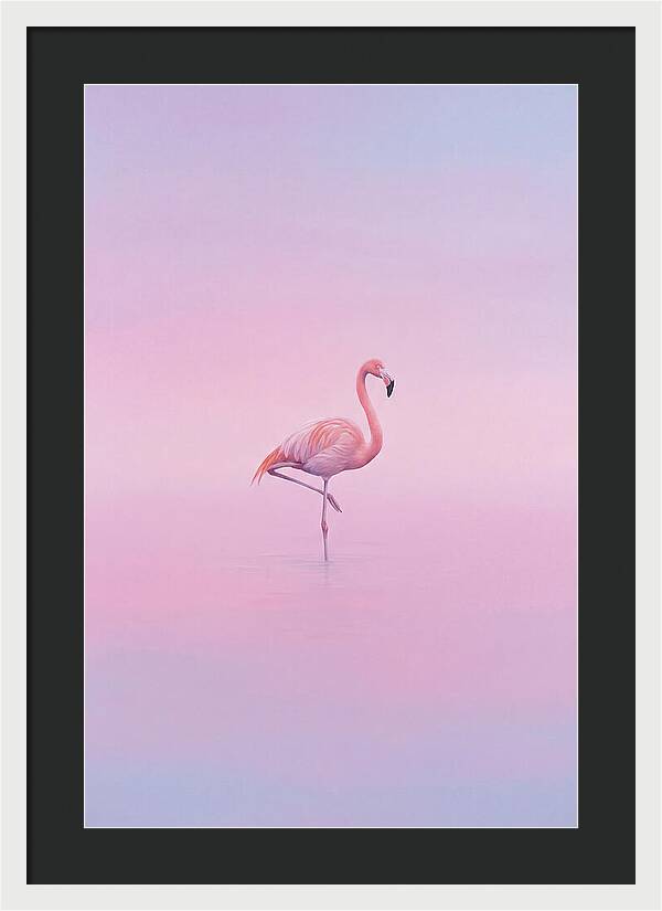 Flamingo In Serene Waters