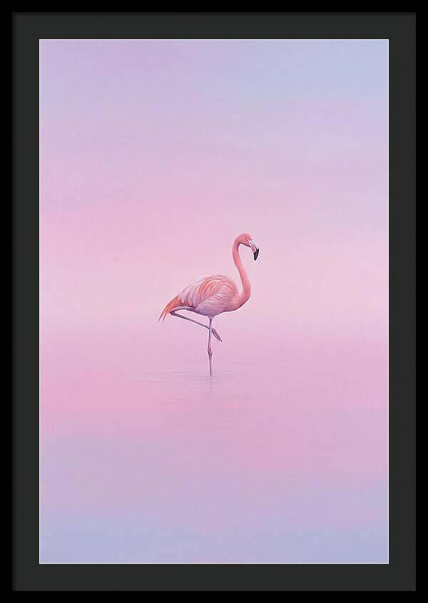 Flamingo In Serene Waters