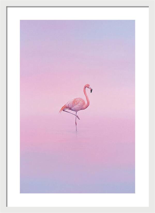 Flamingo In Serene Waters