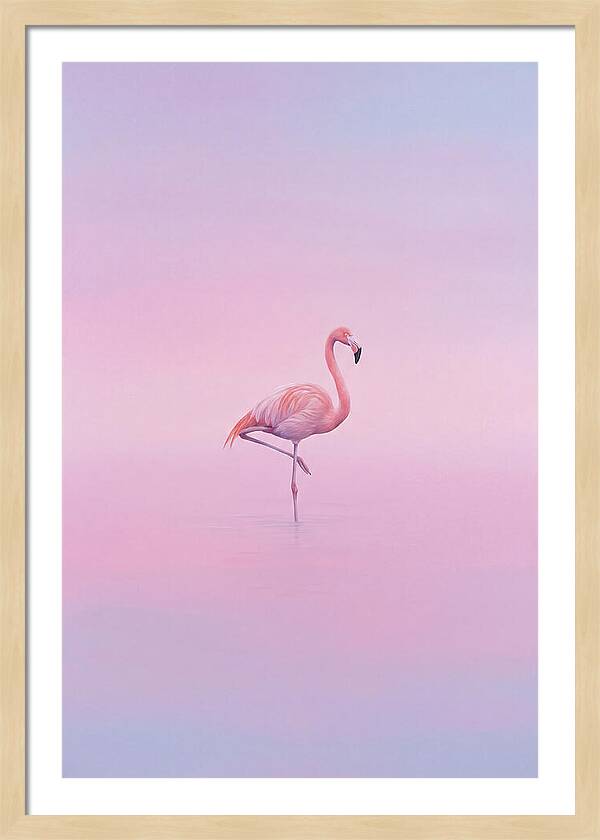 Flamingo In Serene Waters