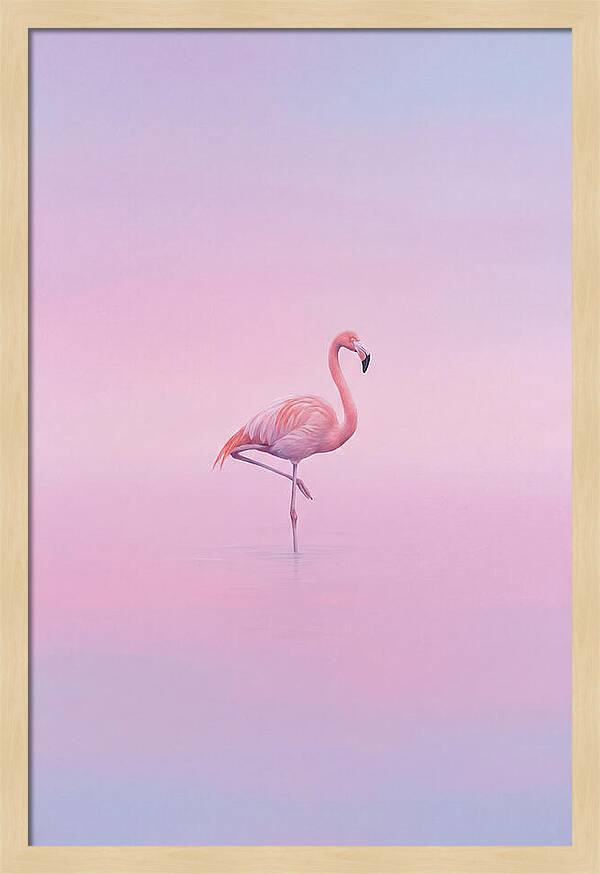Flamingo In Serene Waters
