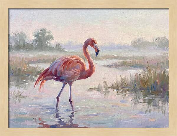 Flamingo In Tranquil Waters