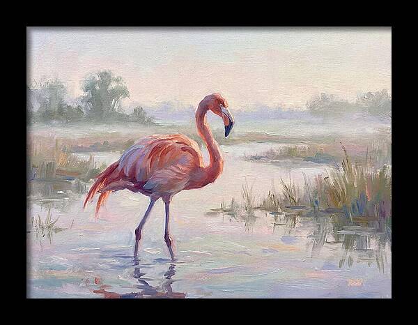 Flamingo In Tranquil Waters