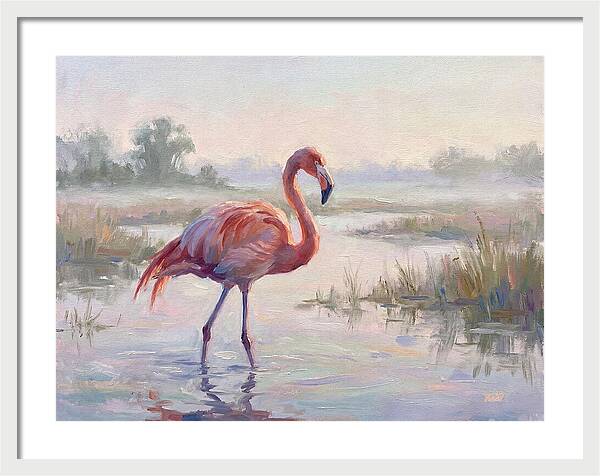 Flamingo In Tranquil Waters