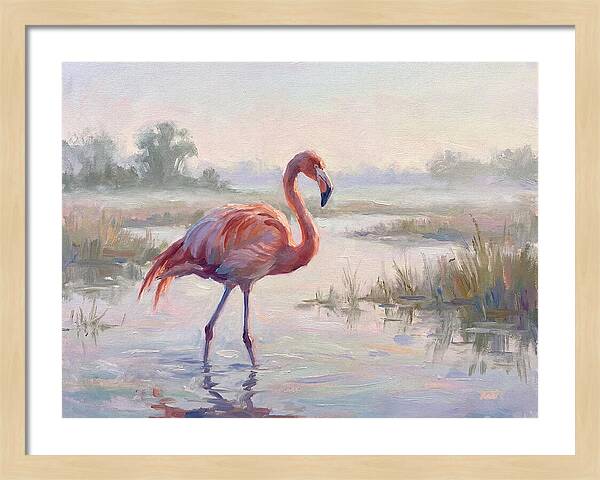 Flamingo In Tranquil Waters