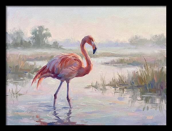 Flamingo In Tranquil Waters