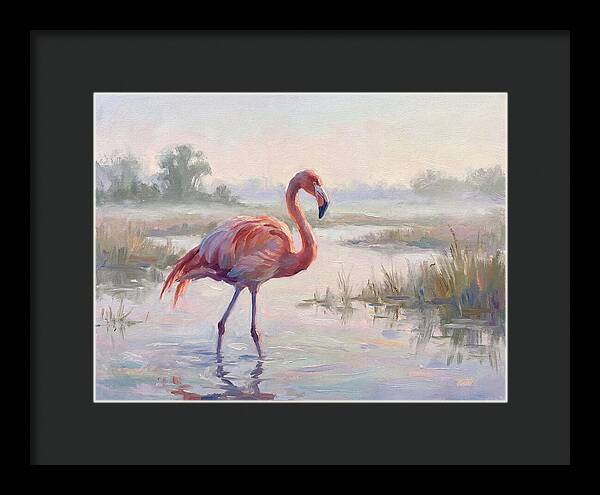 Flamingo In Tranquil Waters