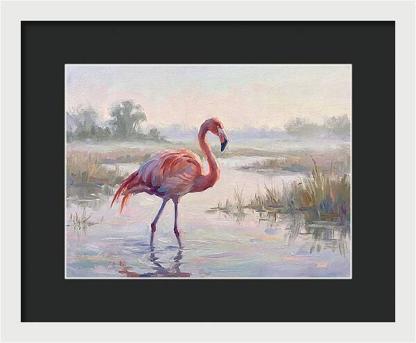 Flamingo In Tranquil Waters