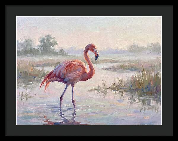 Flamingo In Tranquil Waters