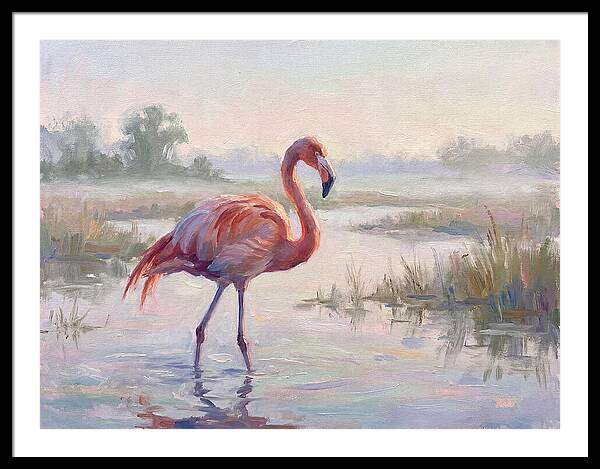 Flamingo In Tranquil Waters