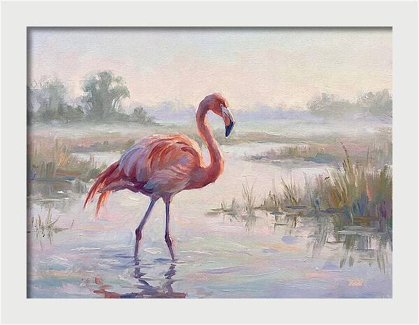 Flamingo In Tranquil Waters