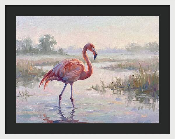 Flamingo In Tranquil Waters