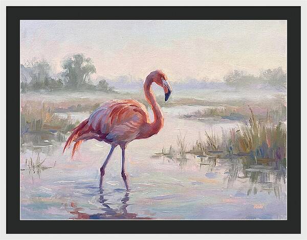 Flamingo In Tranquil Waters