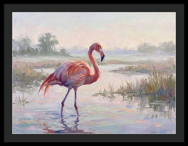 Flamingo In Tranquil Waters