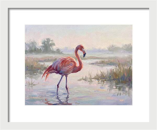 Flamingo In Tranquil Waters