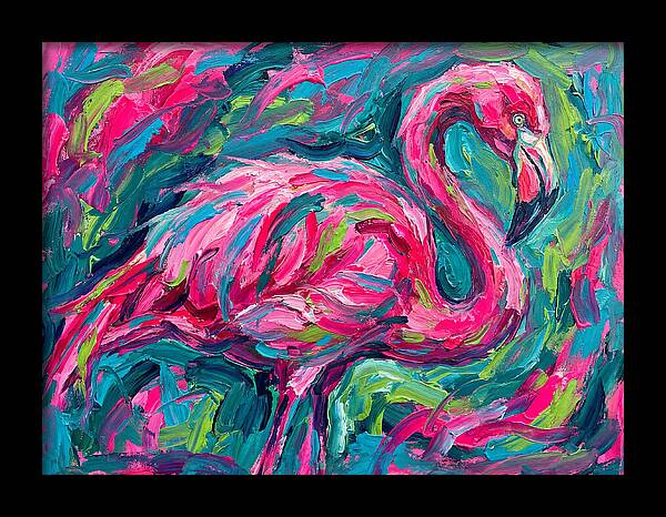 Flamingo In Vibrant Expressionism