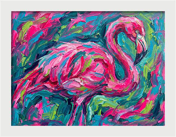 Flamingo In Vibrant Expressionism