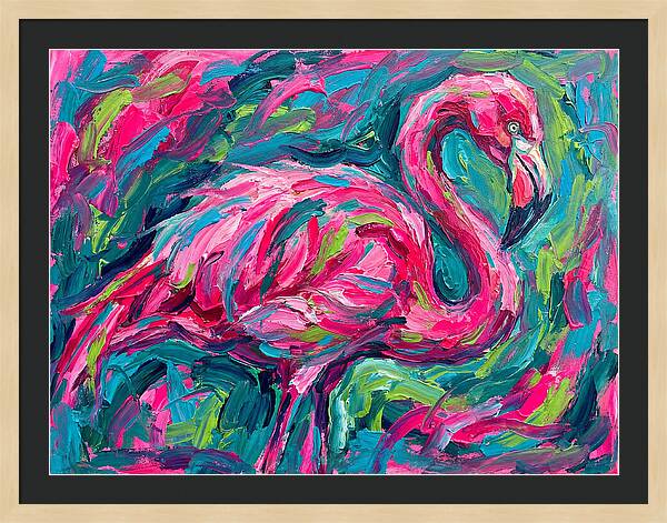 Flamingo In Vibrant Expressionism