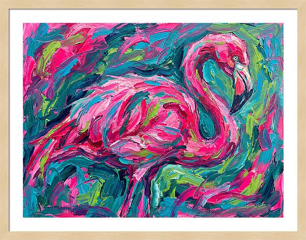 Flamingo In Vibrant Expressionism