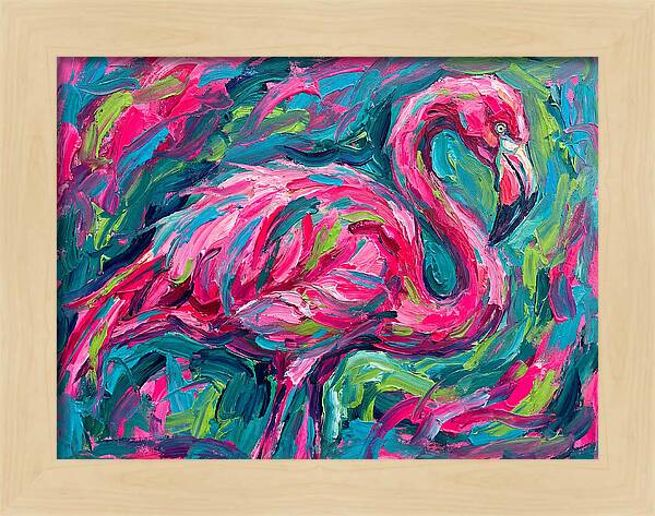 Flamingo In Vibrant Expressionism