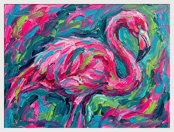 Flamingo In Vibrant Expressionism