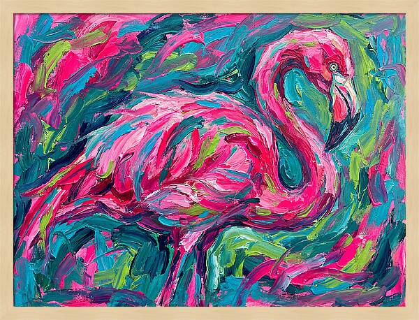 Flamingo In Vibrant Expressionism
