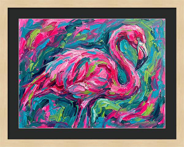 Flamingo In Vibrant Expressionism