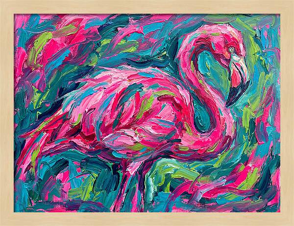Flamingo In Vibrant Expressionism