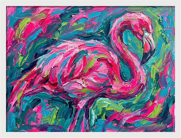 Flamingo In Vibrant Expressionism