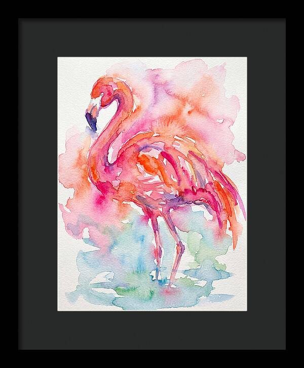 Flamingo In Watercolor Bliss