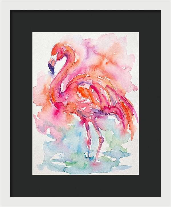 Flamingo In Watercolor Bliss