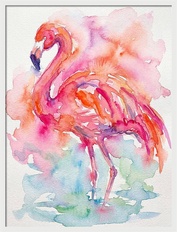 Flamingo In Watercolor Bliss