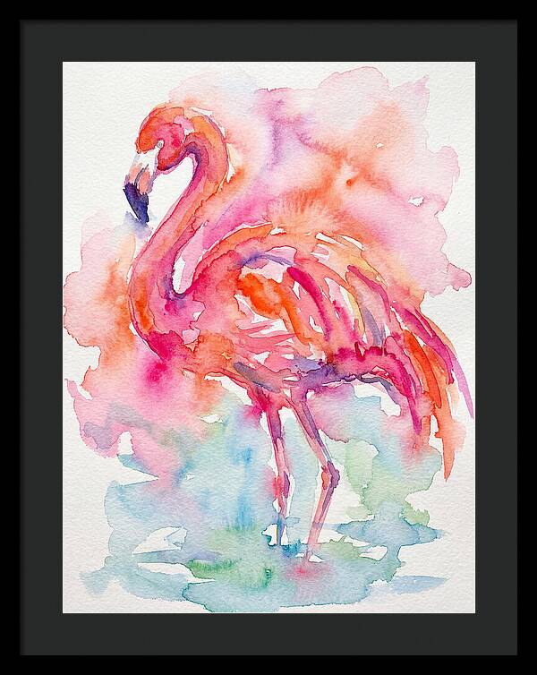 Flamingo In Watercolor Bliss
