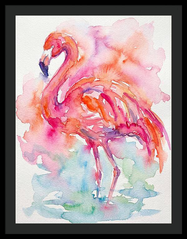 Flamingo In Watercolor Bliss