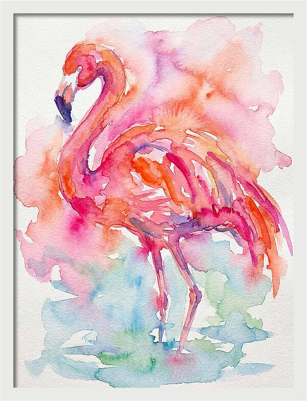 Flamingo In Watercolor Bliss