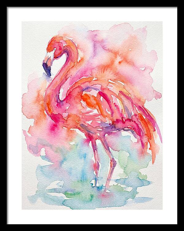 Flamingo In Watercolor Bliss