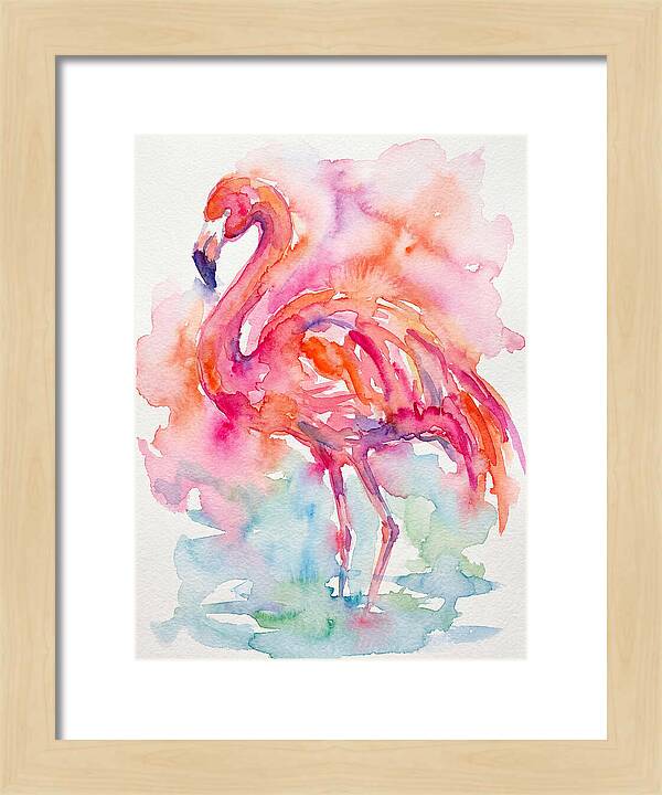 Flamingo In Watercolor Bliss