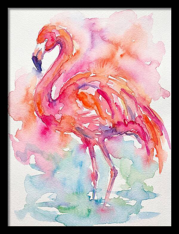 Flamingo In Watercolor Bliss