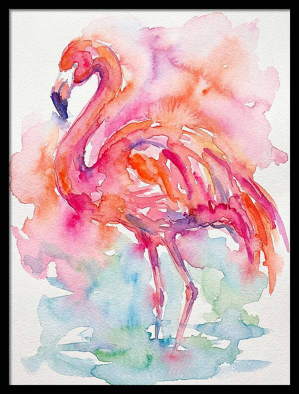 Flamingo In Watercolor Bliss