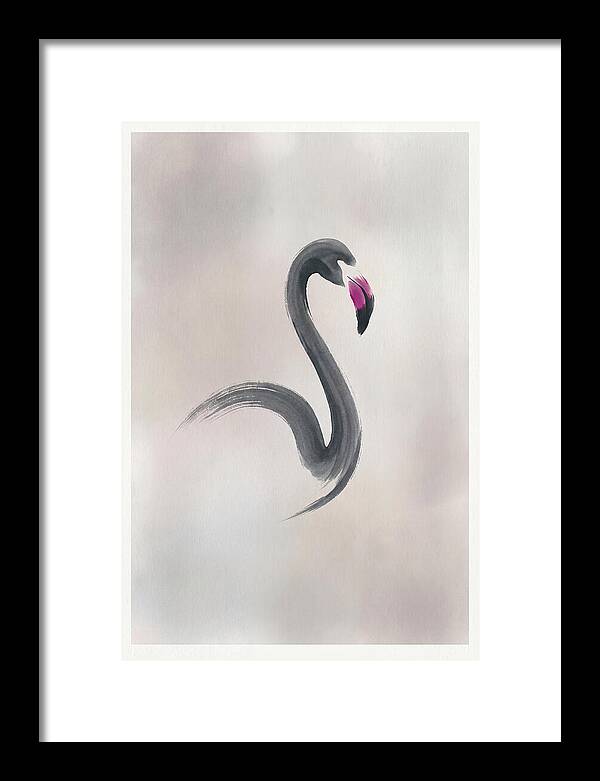 Flamingo Silhouette In Minimalism