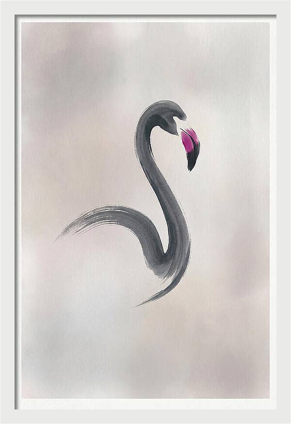 Flamingo Silhouette In Minimalism