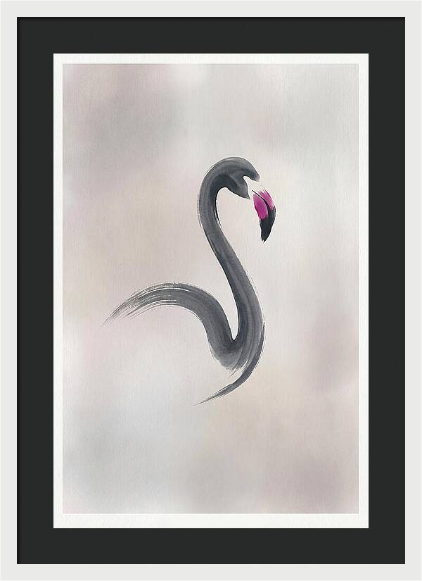 Flamingo Silhouette In Minimalism