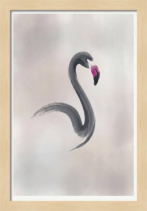 Flamingo Silhouette In Minimalism