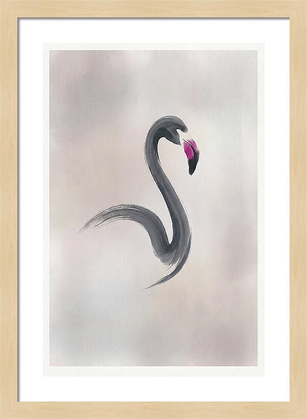Flamingo Silhouette In Minimalism