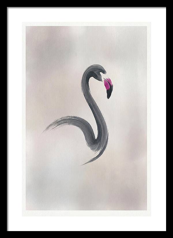 Flamingo Silhouette In Minimalism